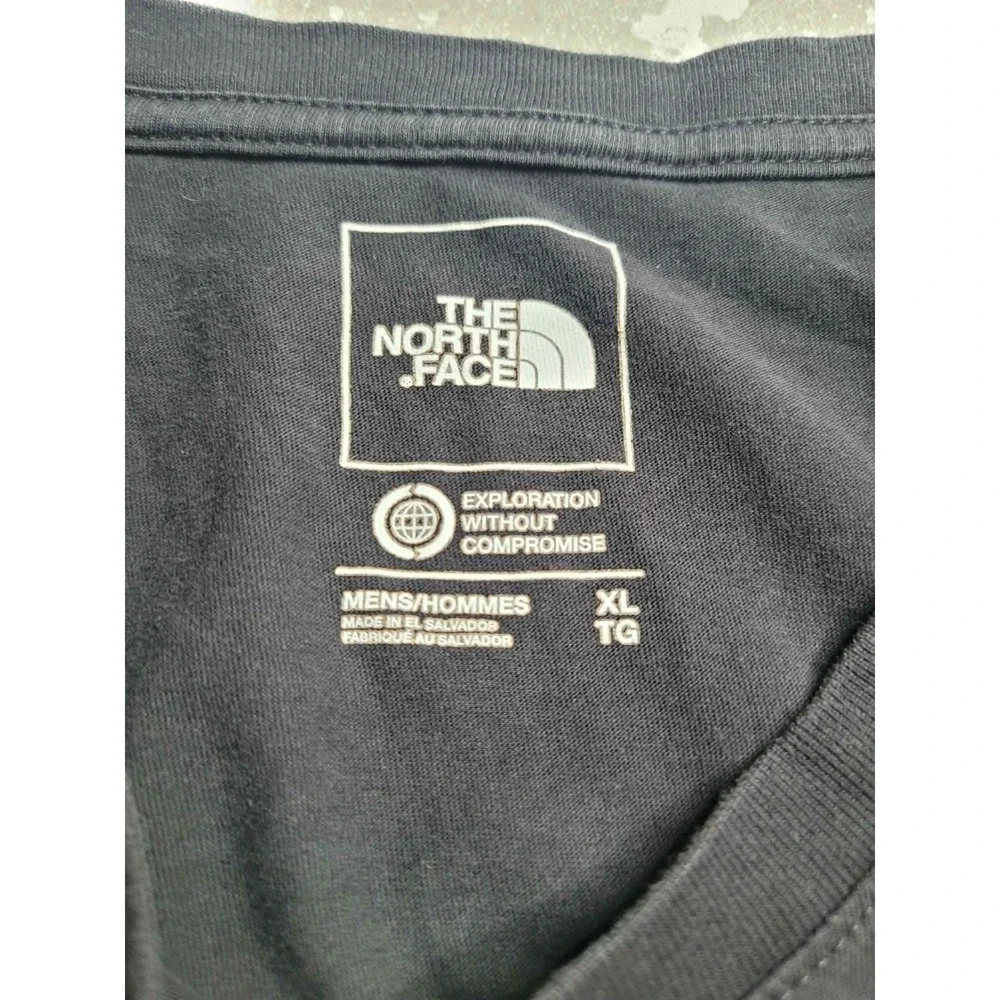 The North Face Box Half Dome Logo Black and Purple T-Shirt Men's XL 100% Cotton